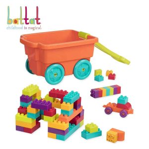 Battat – Locbloc Wagon – Building Toy Blocks for Toddlers